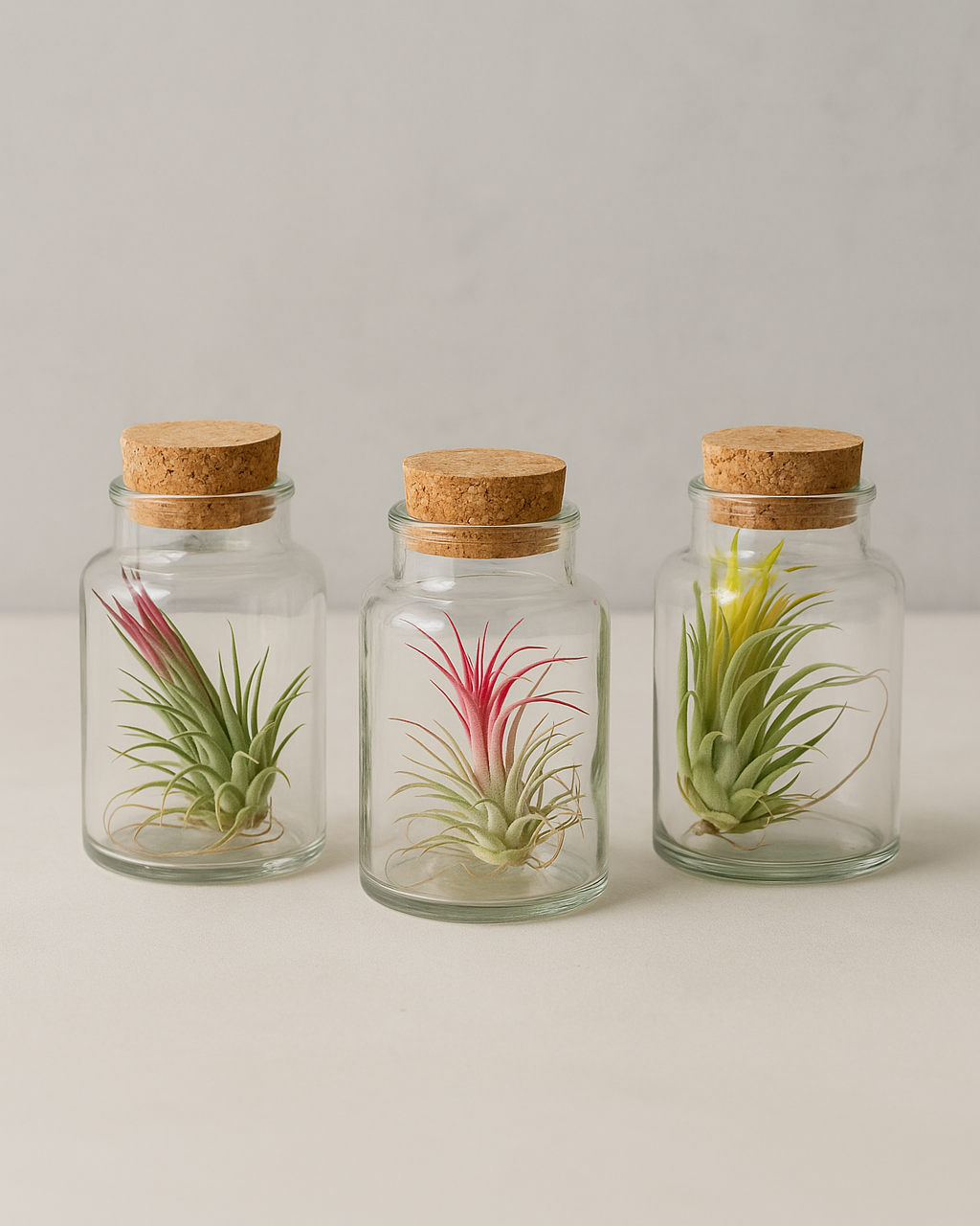 airplants Tillandsia Harrissi display jars