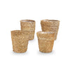 Set of 4 Natural Seagrass Baskets – Ø12cm x H15cm - Plant Circle.