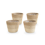 Set of 4 Creme Jute Baskets – Ø12cm x H15cm - Plant Circle.