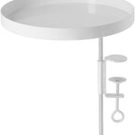 Plant Table with Attachment Clamp for Window Sill and Shelves in White