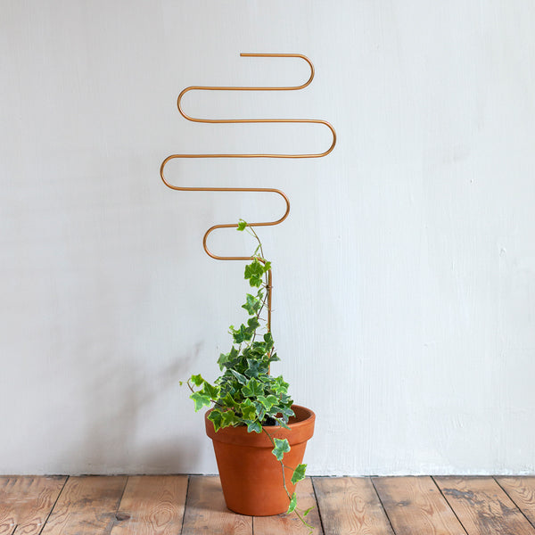 plant stakes indoor Golden Plant Stake Squiggle 70cm