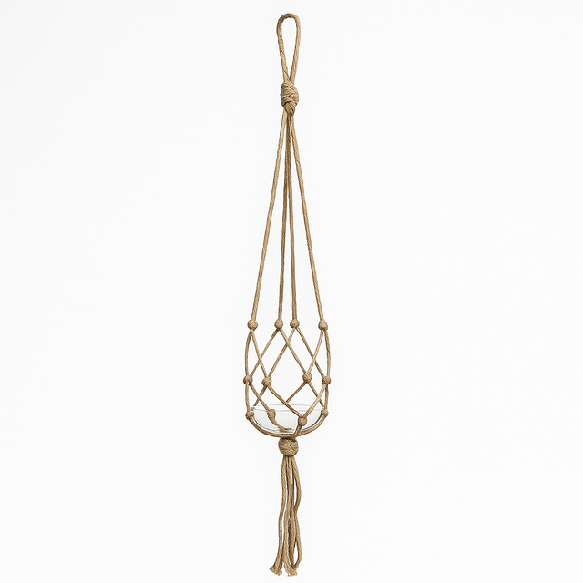 Macramé Plant Hanger – 70cm (Fits Pots up to 14cm)