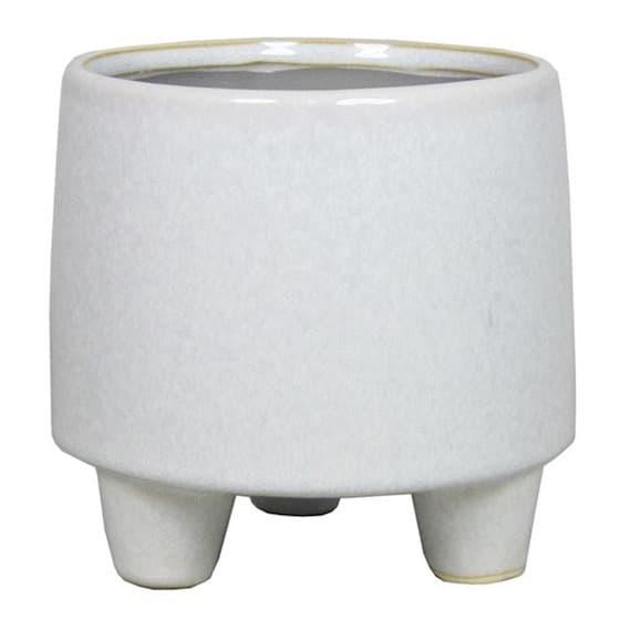 Planter in Ceramic with Feet in White Default Title 1