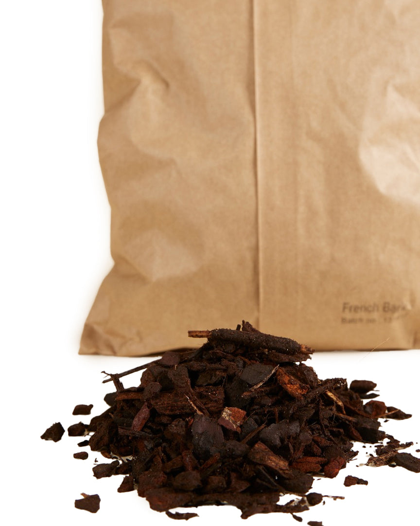 french bark with a brown paper bag in the background