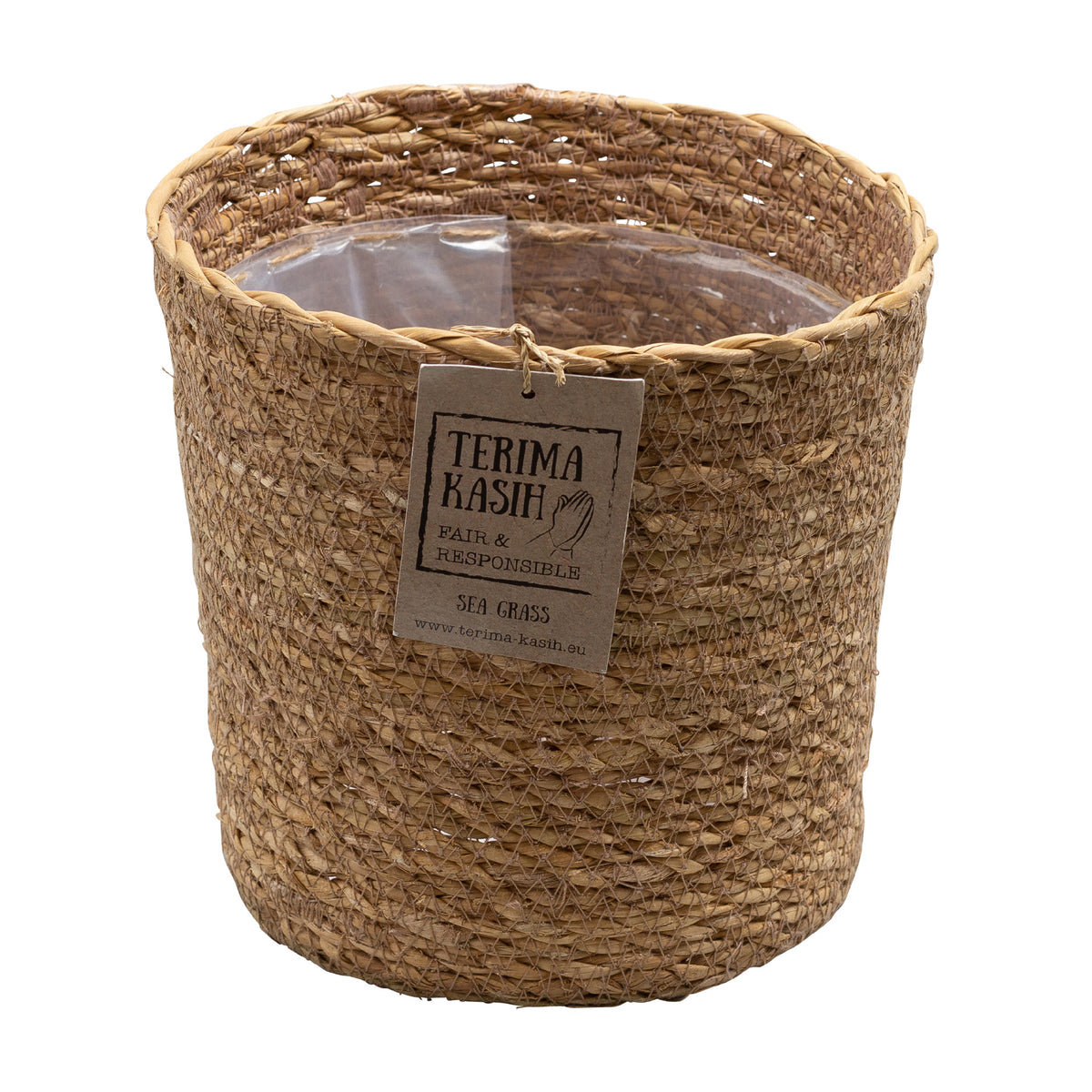 Basket Natural Seagrass – Ø21cm x H22cm -  Plant Circle.