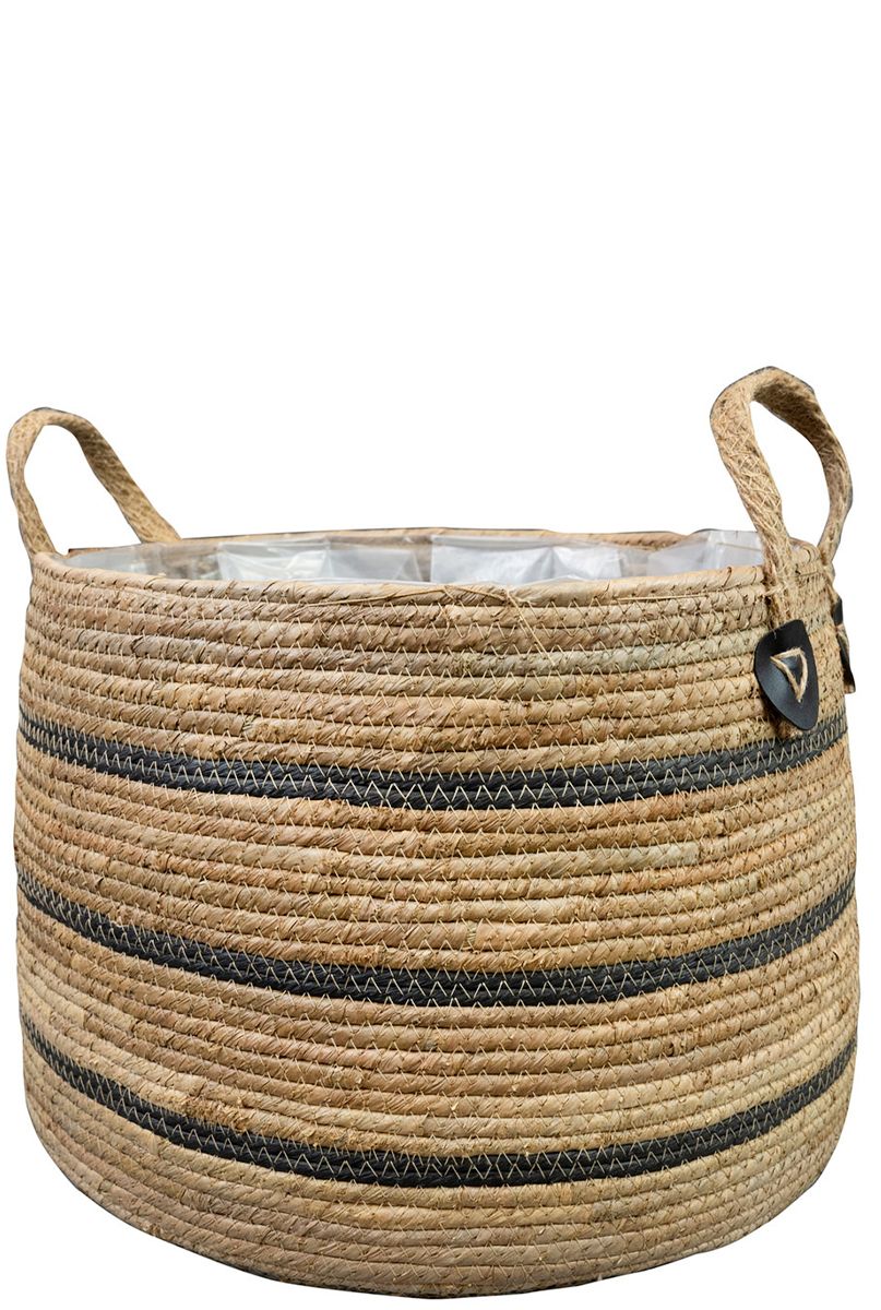 Seagrass Planter Basket with Handles in 5 sizes – Natural Woven Indoor Plant Pot Cover -  Plant Circle.
