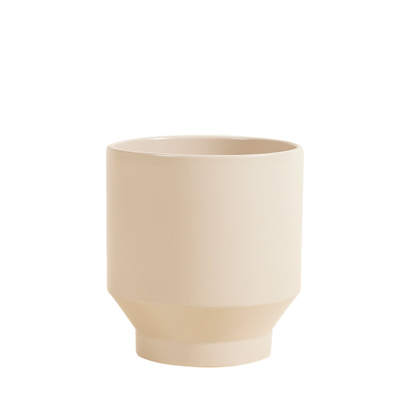 Pato Ceramic Creme White Planter 12cm Diameter -  Plant Circle.