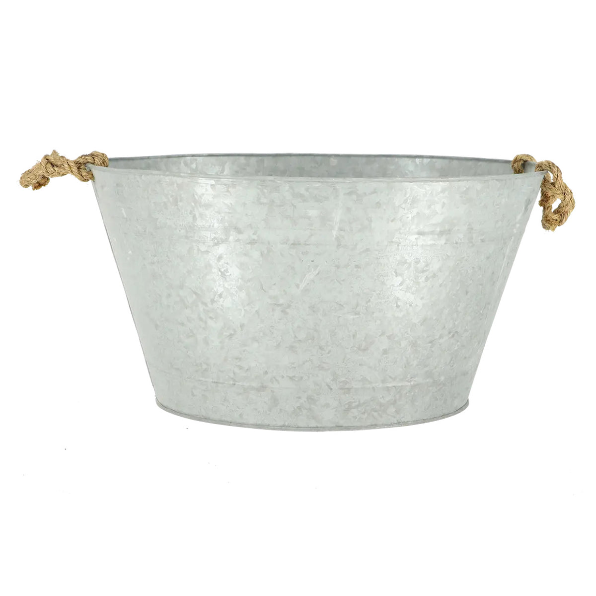 large silver plant pots Zinc Oval Planter – Large Metal Plant Pot for Balcony & Garden