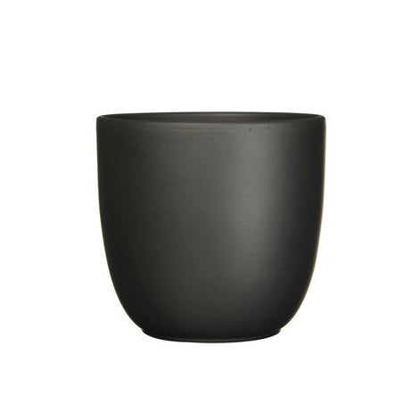 Black pot on a white background with Mica Decorations logo.