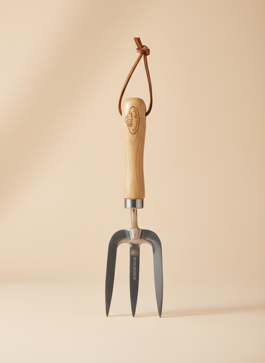 Large Repotting Fork – Stainless Steel by Esschert Design