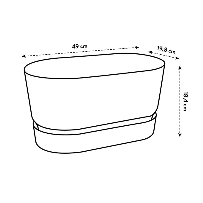 Greenville Planter Long 50cm – Living Black