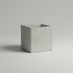 The 13cm Jimmy Square Pot in Raw Grey