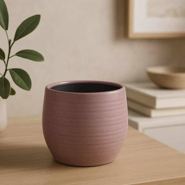 Pot Borga in Rose (14cm Diameter) -  Plant Circle.