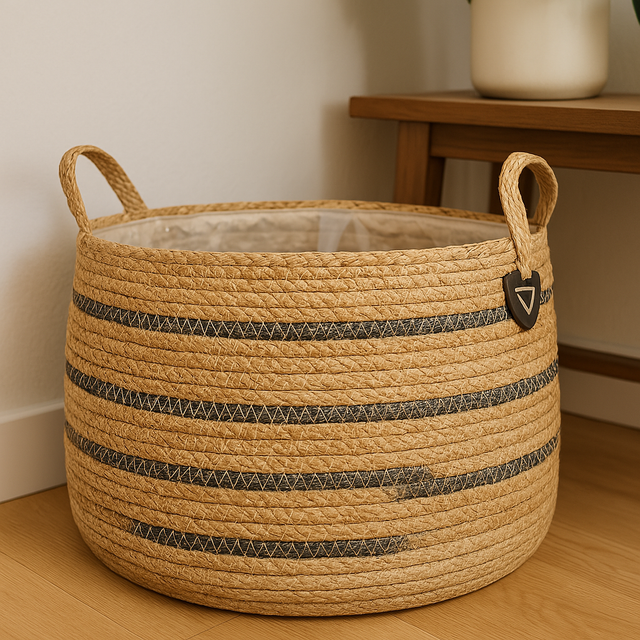 Seagrass Planter Basket with Handles in 5 sizes – Natural Woven Indoor Plant Pot Cover -  Plant Circle.